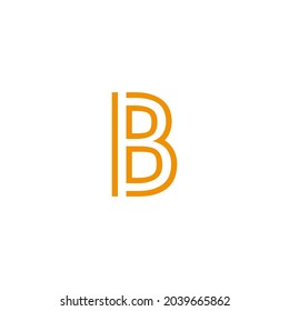 B ist ein Monogramm-Brief, der Teil einer stylischen Schriftart ist.