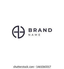 A and B monogram log design,simple minimal modern style logomark,brand logo template