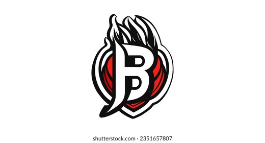  B monogram logo vector. B symbol vector. B letter logo design vector template, b logo red fire spark, bb gaming logo design, bb icon design vector, red color fire spark bb logos