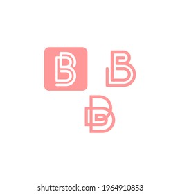 B monoline Icon logo design.eps