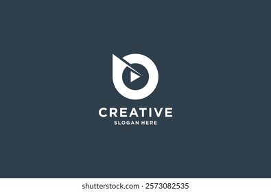 B multimedia logo design premium vector.