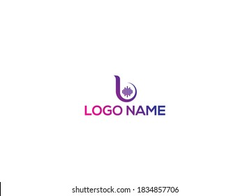 b music minimalist  logo , Innovation b letter media logo icon, Modern Play button sign