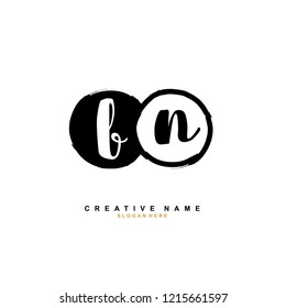 B N BN Initial logo template vector