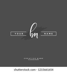B N BN Initial logo template vector