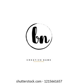 B N BN Initial logo template vector