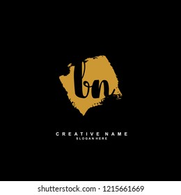 B N BN Initial logo template vector