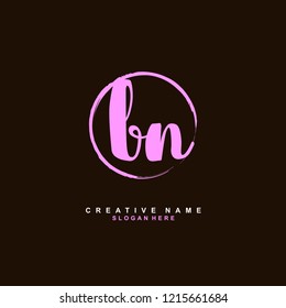 B N BN Initial logo template vector