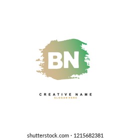 B N BN Initial logo template vector