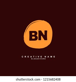 B N BN Initial logo template vector