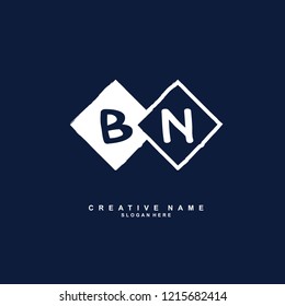 B N BN Initial logo template vector