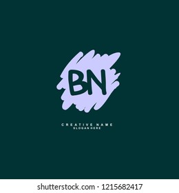 B N BN Initial logo template vector