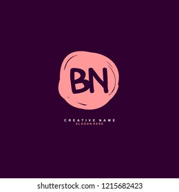 B N BN Initial logo template vector