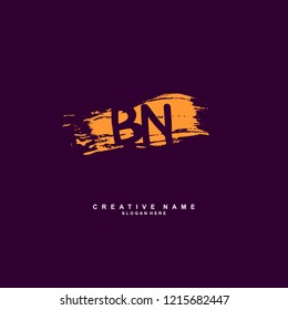 B N BN Initial logo template vector