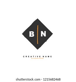 B N BN Initial logo template vector