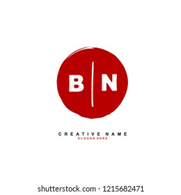 B N BN Initial logo template vector