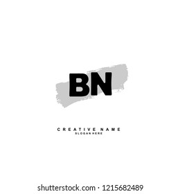 B N BN Initial logo template vector