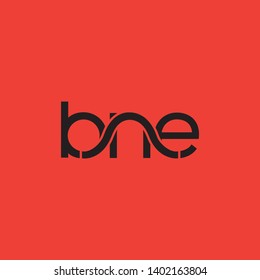 B N E letters  joint logo design vector template