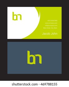 B & N Joint letter logo, with Business card

