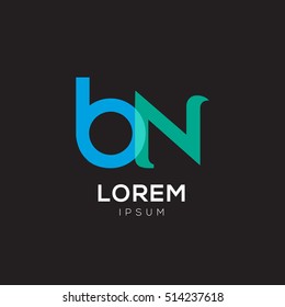 B & N Letter logo design vector element