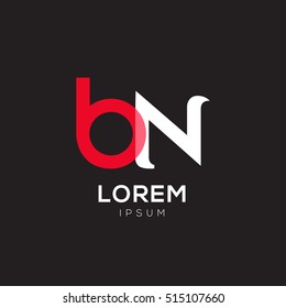 B & N Letter logo design vector element
