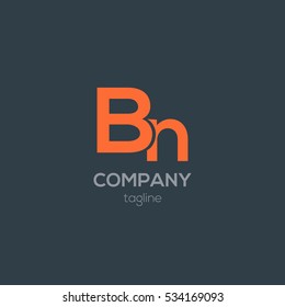 B & N  Letter logo design vector element
