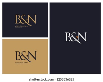 B & N letters Joint logo icon vector template.