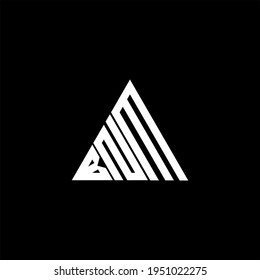 B N M letter logo creative design. BNM icon