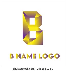 b Name goldene Vektorvorlage
