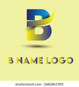 B name unique branding vector

