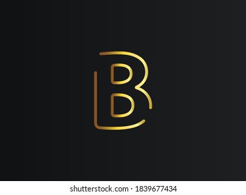 B Number Logo Modern Elegant Golden Stock Vector (Royalty Free ...