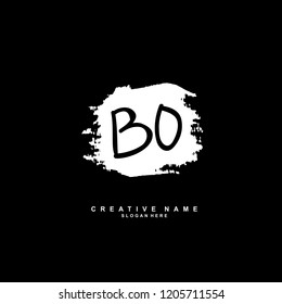 B O BO Initial abstract logo concept vector