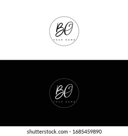 B O BO Initial letter handwriting and signature logo.
