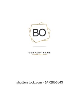 B O BO Initial logo template vector