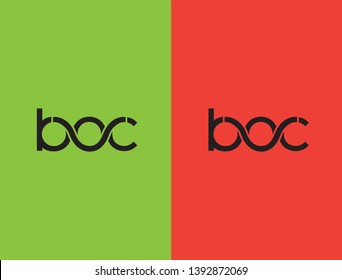B O C joint letters design template