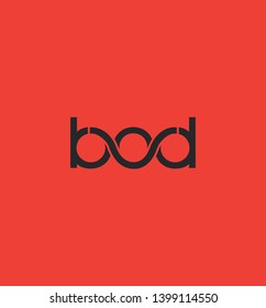 B O D letters joint logo design vector template
