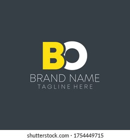 b o joint letter logo design vector. b o business logo.
