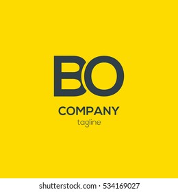 B & O  Letter logo design vector element
