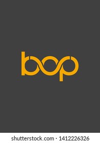 B O P letters joint logo designing template 