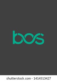 B O S letters joint letters logo design template