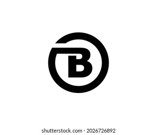 B and OB BO letter logo design vector template