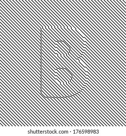 B - optical illusion  letter