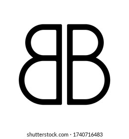 B outline icon. Symbol, logo illustration for mobile concept and web design.