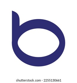 B oval egg logo template