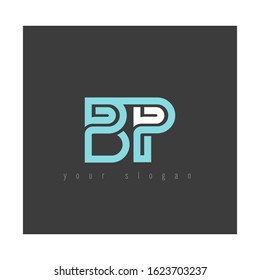 B & P, B P alphabet logo vector illustration elegant design