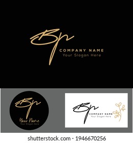 B P BP Initial letter handwriting and signature logo. Beauty vector initial logo .Fashion, boutique, floral and botanical	