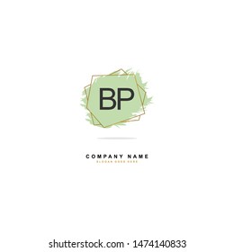 B P BP Initial logo template vector