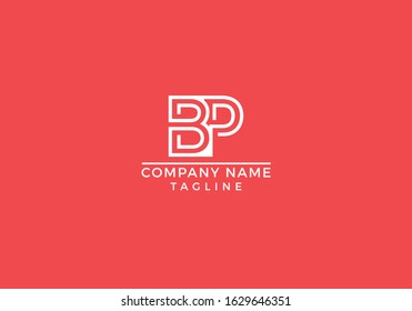 B P BP logo abstract letter initial based icon graphic design in vector editable file.