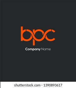B P C letters joint logo vector design template 