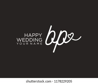 B P Initial handwriting logo