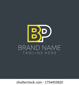 b p vector de diseño del logotipo de letra conjunta. b logotipo comercial.